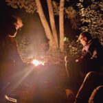 Evening campfire and stories