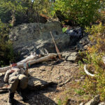 Getting a little rest in the wilderness of Lady Evelyn Smooth Water Provincial Park